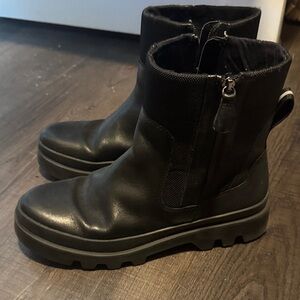 Vince Camuto Black Combat & Moto Boots